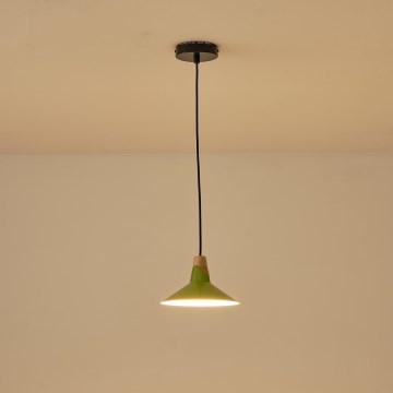 Candeeiro suspenso 1xE27/15W/230V verde