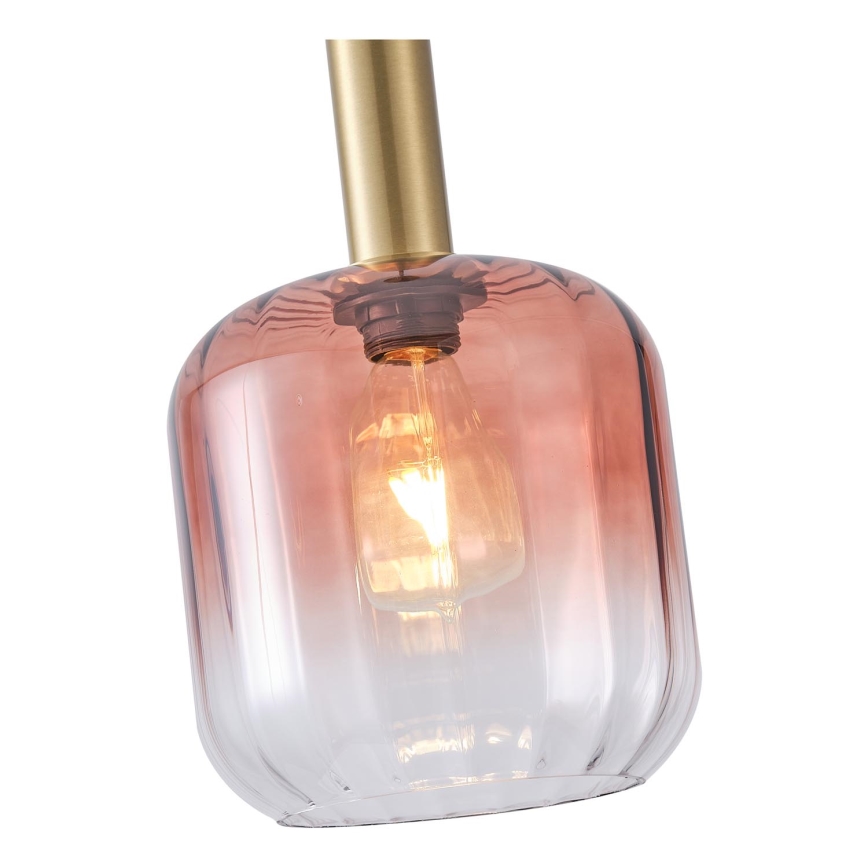 Candeeiro suspenso 1xE27/15W/230V vermelho/fumado diâmetro 20 cm