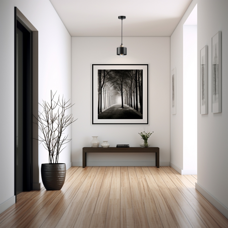 Candeeiro suspenso 1xE27/35W/230V diâmetro 12 cm preto/dourado