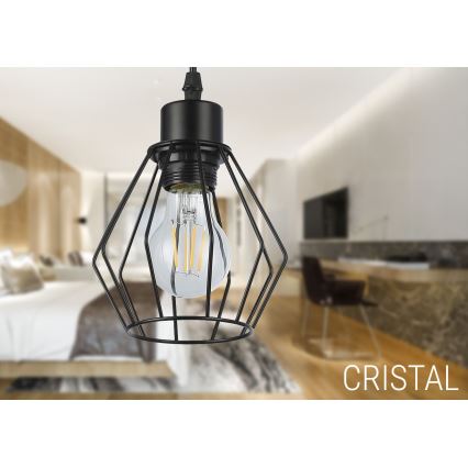 Candeeiro suspenso 1xE27/35W/230V diâmetro 18 cm preto