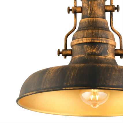 Candeeiro suspenso 1xE27/40W/230V bronze