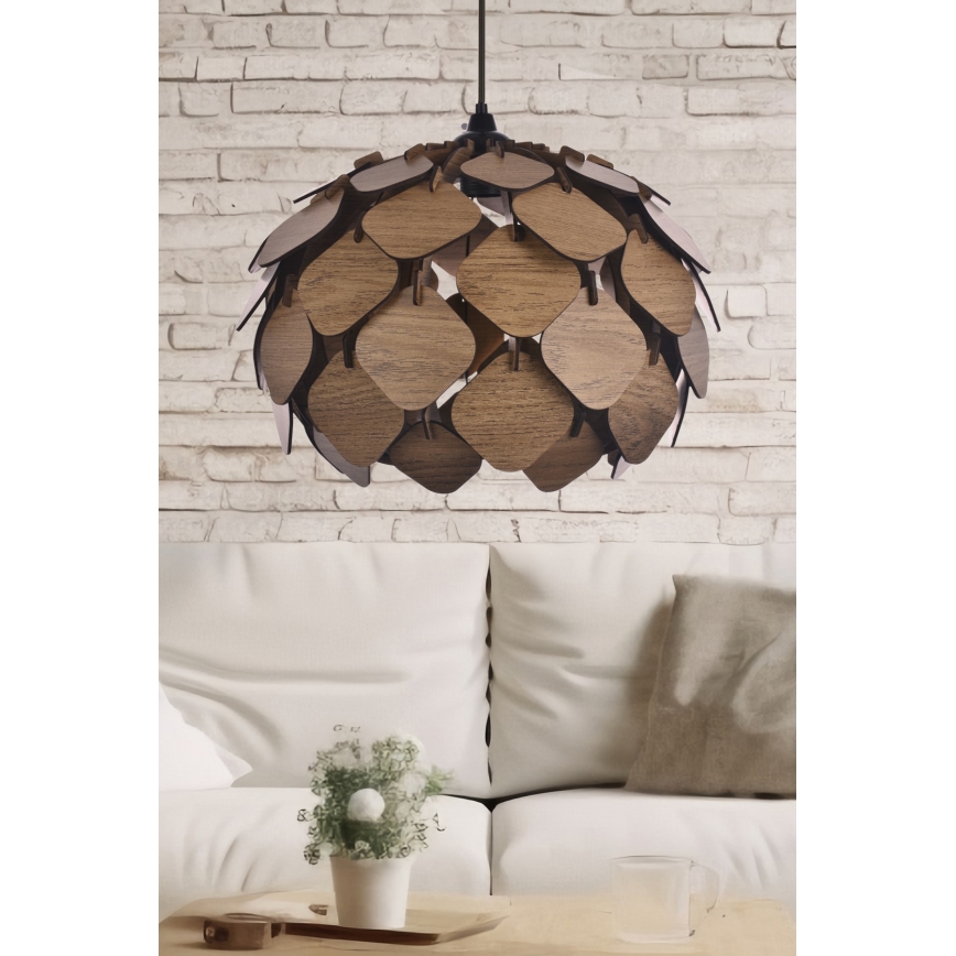 Candeeiro suspenso 1xE27/40W/230V castanho