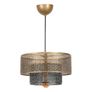 Candeeiro suspenso 1xE27/40W/230V dourado/preto