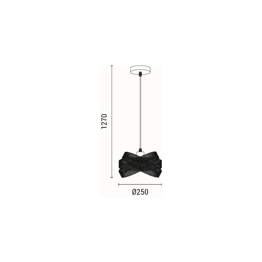 Candeeiro suspenso 1xE27/40W/230V preto