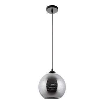 Candeeiro suspenso 1xE27/60W/230V diâmetro 20 cm preto