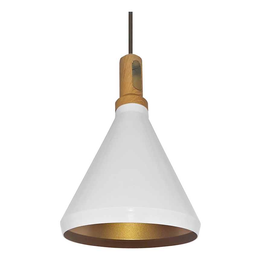 Candeeiro suspenso 1xE27/60W/230V diâmetro 23 cm branco