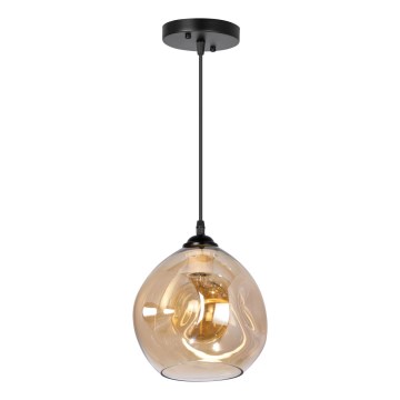 Candeeiro suspenso 1xE27/60W/230V preto/fumado