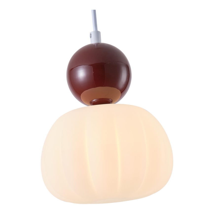 Candeeiro suspenso 1xG9/7W/230V branco/castanho