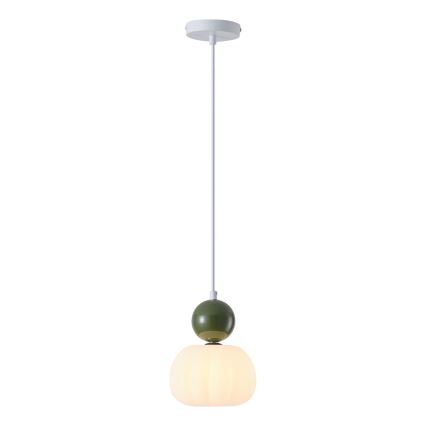 Candeeiro suspenso 1xG9/7W/230V branco/verde
