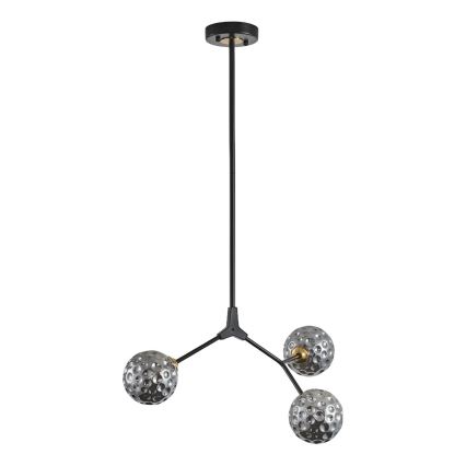 Candeeiro suspenso 3xG9/15W/230V cinzento