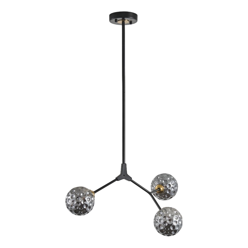 Candeeiro suspenso 3xG9/15W/230V cinzento