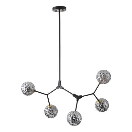 Candeeiro suspenso 5xG9/15W/230V cinzento