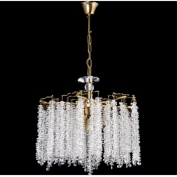 Candeeiro suspenso 6xE14/60W/230V diâmetro 46 cm dourado