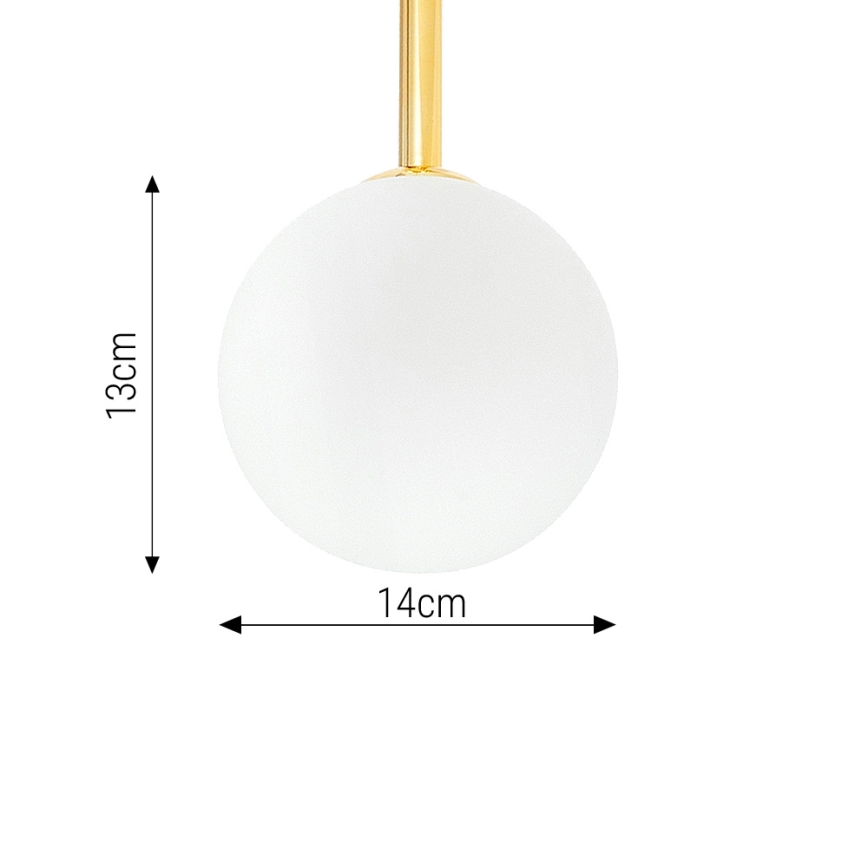 Candeeiro suspenso 6xE27/35W/230V diâmetro 80 cm dourado