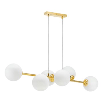 Candeeiro suspenso 6xE27/35W/230V dourado