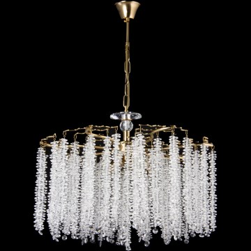 Candeeiro suspenso 7xE14/60W/230V diâmetro 54 cm dourado