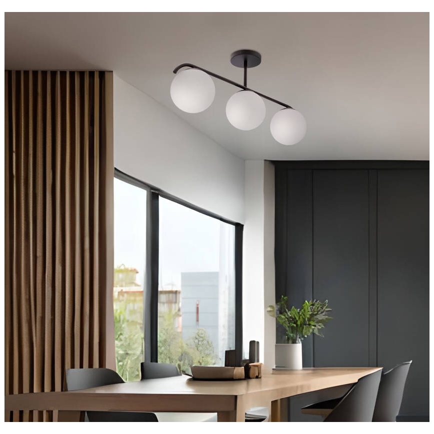 Candeeiro suspenso AMADEO 3xE14/40W/230V preto