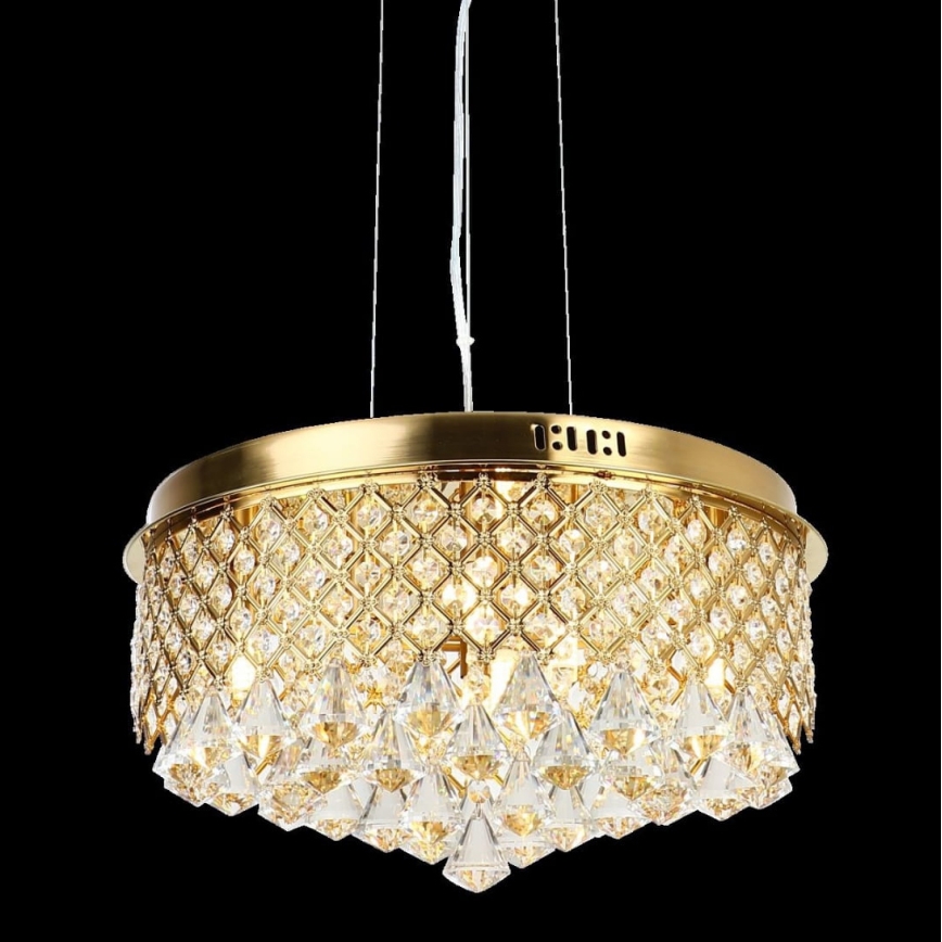 Candeeiro suspenso AMAPOLI 7xG9/28W/230V diâmetro 45 cm dourado