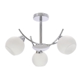 Candeeiro suspenso AMOS 3xE27/40W/230V cromado brilhante