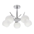 Candeeiro suspenso AMOS 5xE27/40W/230V cromado brilhante