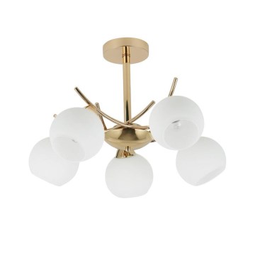 Candeeiro suspenso AMOS 5xE27/40W/230V dourado