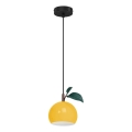 Candeeiro suspenso APPLE 1xE27/15W/230V amarelo