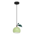 Candeeiro suspenso APPLE 1xE27/15W/230V verde