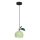 Candeeiro suspenso APPLE 1xE27/15W/230V verde
