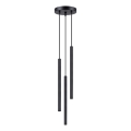 Candeeiro suspenso ARCHE 3xG9/8W/230V preto