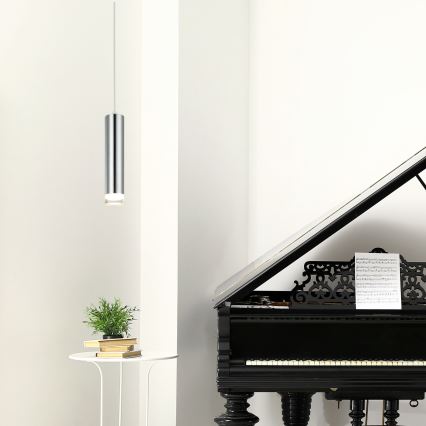 Candeeiro suspenso ARMIN 1xGU10/10W/230V cromado brilhante