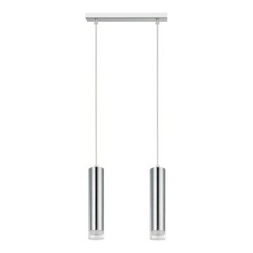 Candeeiro suspenso ARMIN 2xGU10/10W/230V cromado brilhante