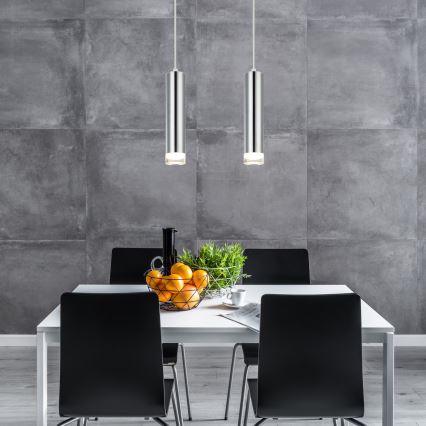 Candeeiro suspenso ARMIN 2xGU10/10W/230V cromado brilhante