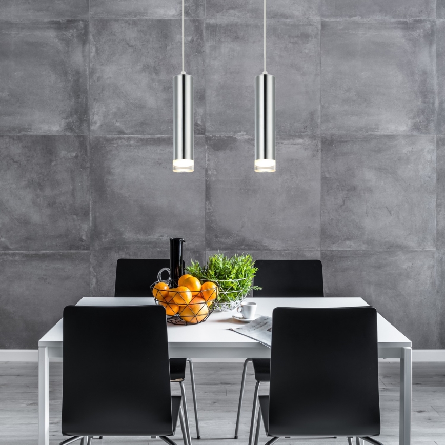 Candeeiro suspenso ARMIN 2xGU10/10W/230V cromado brilhante