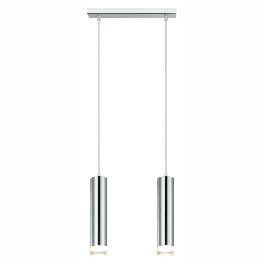 Candeeiro suspenso ARMIN 2xGU10/10W/230V cromado brilhante