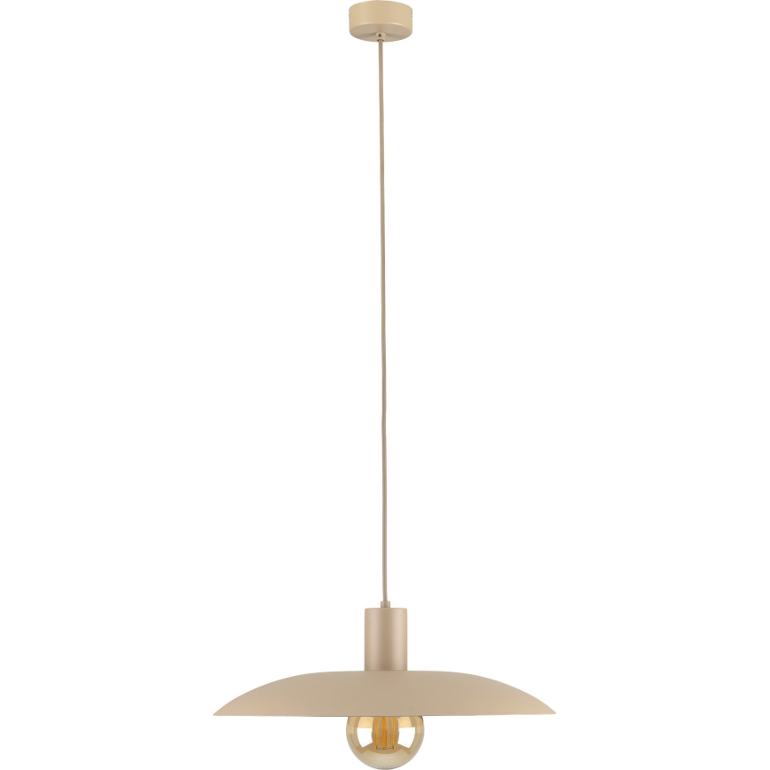 Candeeiro suspenso ASTRA 1xE27/15W/230V diâmetro 41 cm bege