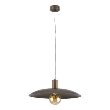 Candeeiro suspenso ASTRA 1xE27/15W/230V diâmetro 41 cm castanho