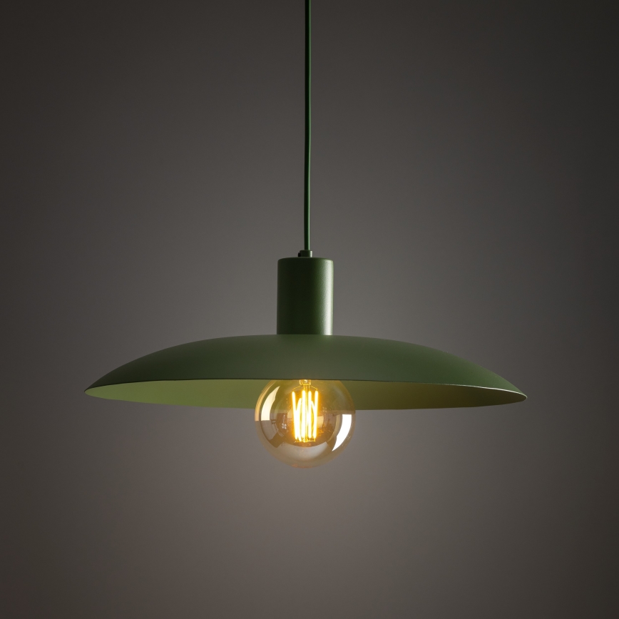 Candeeiro suspenso ASTRA 1xE27/15W/230V diâmetro 41 cm verde