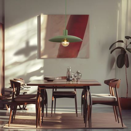 Candeeiro suspenso ASTRA 1xE27/15W/230V diâmetro 41 cm verde