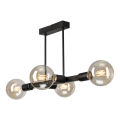 Candeeiro suspenso ASTRID 4xE27/60W/230V preto