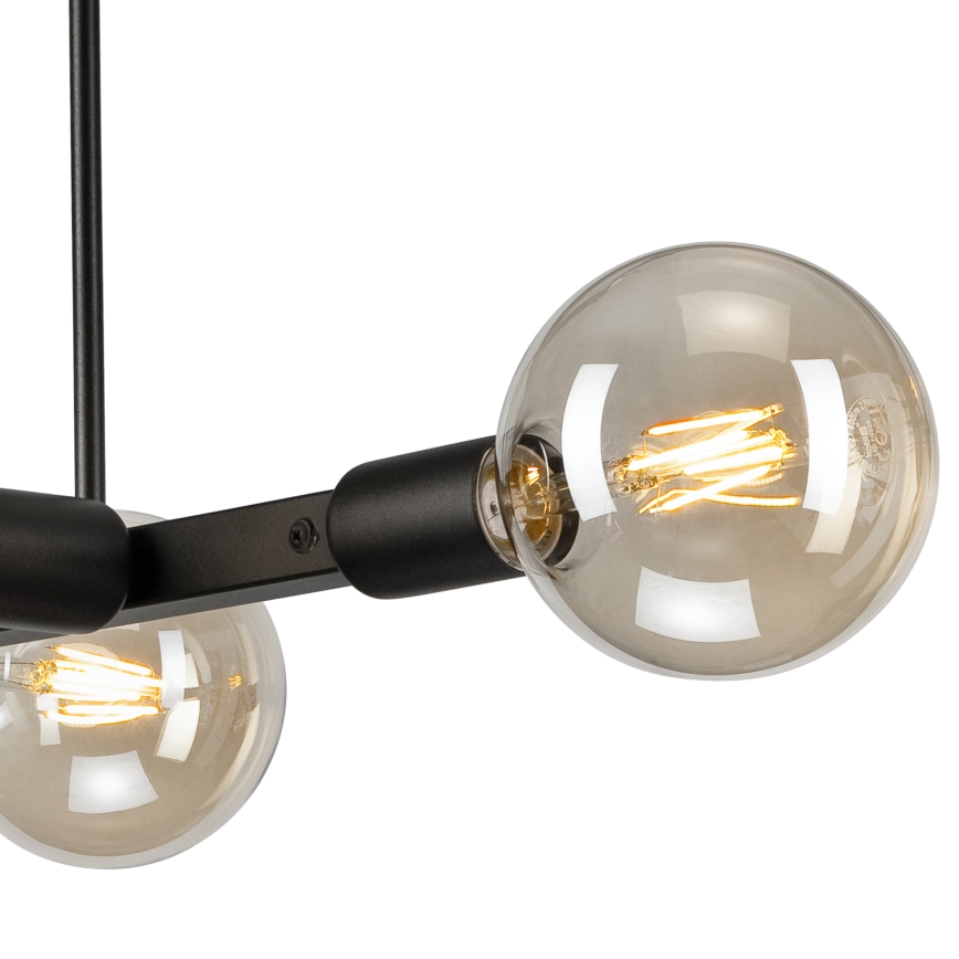 Candeeiro suspenso ASTRID 4xE27/60W/230V preto