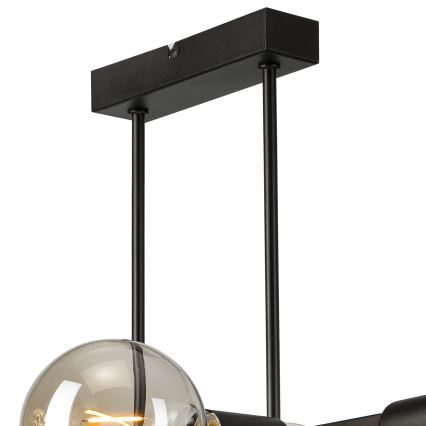 Candeeiro suspenso ASTRID 4xE27/60W/230V preto