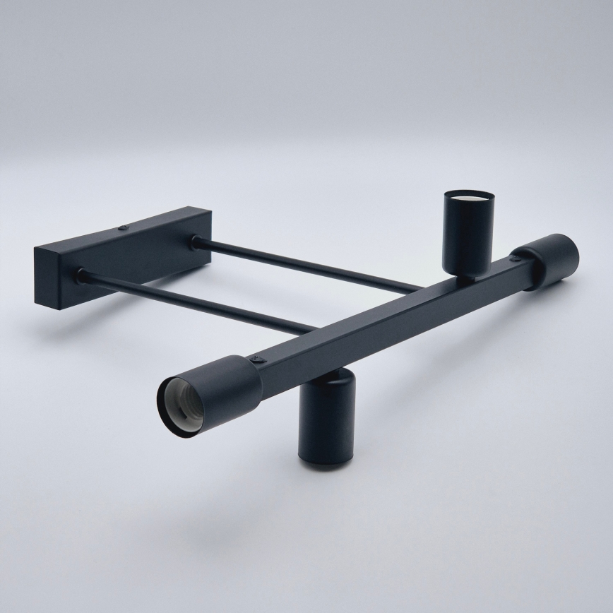 Candeeiro suspenso ASTRID 4xE27/60W/230V preto