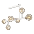 Candeeiro suspenso ASTRID 6xE27/60W/230V branco