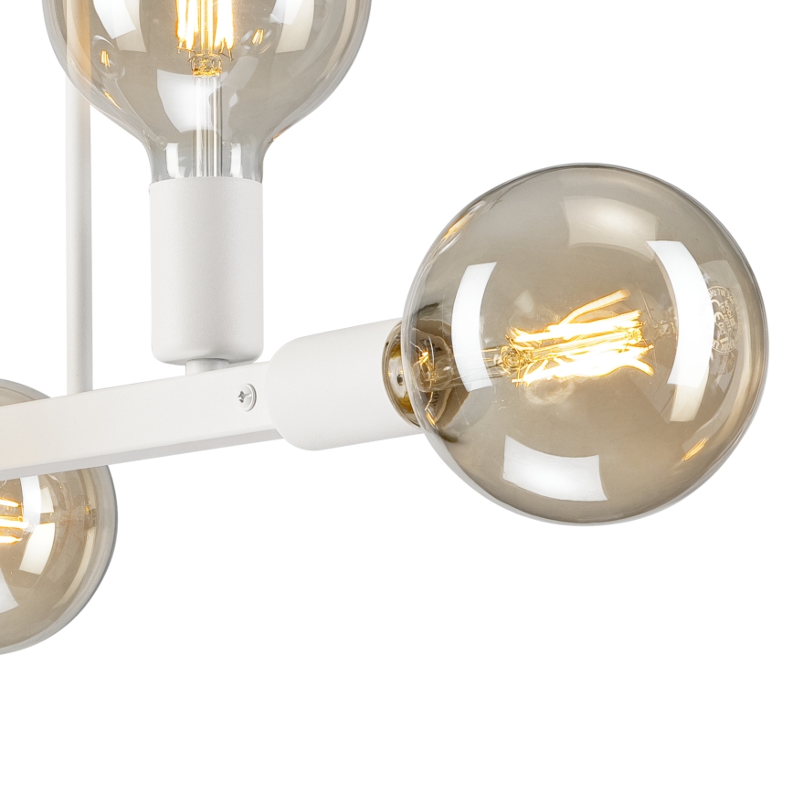 Candeeiro suspenso ASTRID 6xE27/60W/230V branco