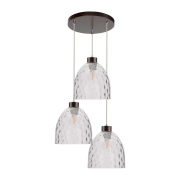 Candeeiro suspenso AURA 3xE27/60W/230V faia