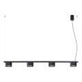 Candeeiro suspenso AURA com cabo 4xGX53/10W/230V, preto