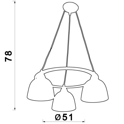 Candeeiro suspenso AVIA 3xE27/60W/230V