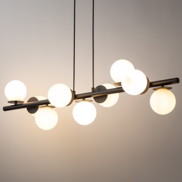 Candeeiro suspenso AVOLA 9xG9/12W/230V preto