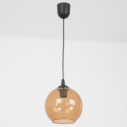 Candeeiro suspenso BALL 1xE27/60W/230V diâmetro 20 cm bege