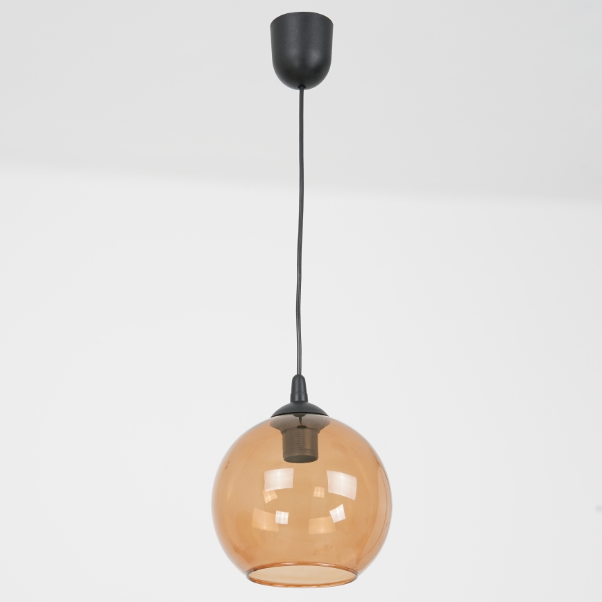 Candeeiro suspenso BALL 1xE27/60W/230V diâmetro 20 cm bege
